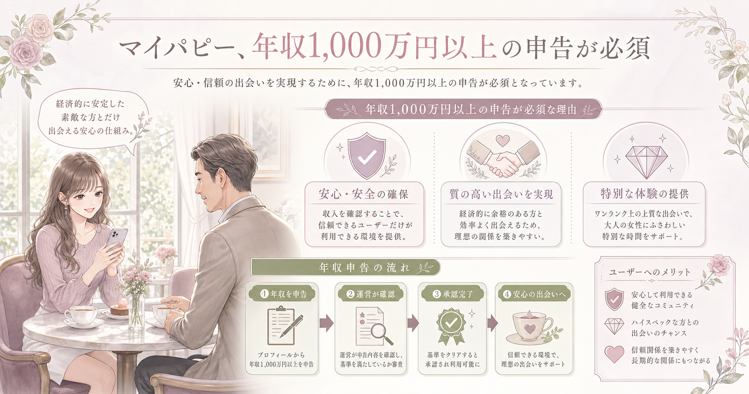 第7位:マイパピー、年収1,000万円以上の申告が必須