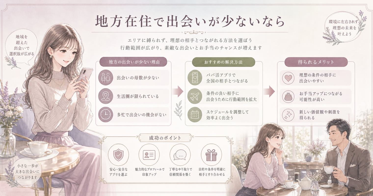 地方在住で出会いが少ないなら