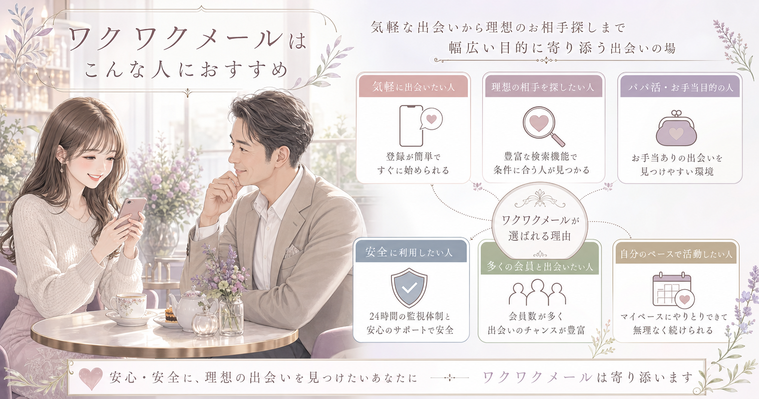 ワクワクメールはこんな人におすすめ