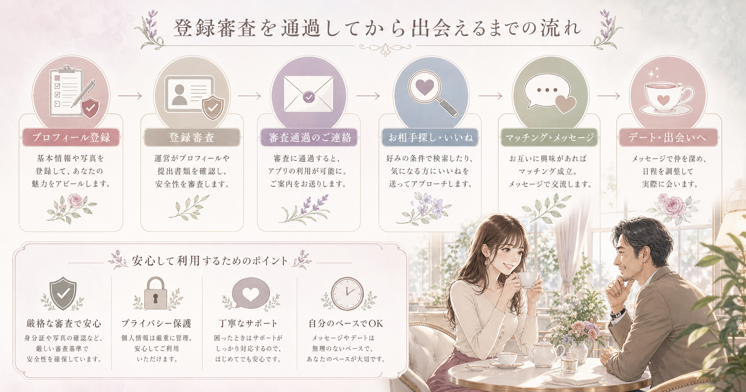 登録審査を通過してから出会えるまでの流れ
