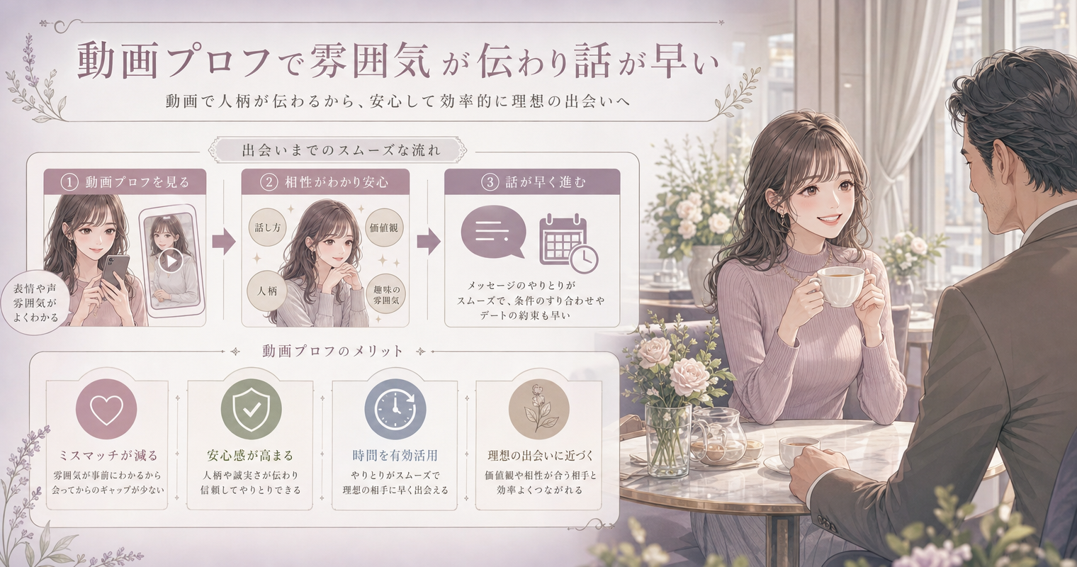 動画プロフで雰囲気が伝わり話が早い