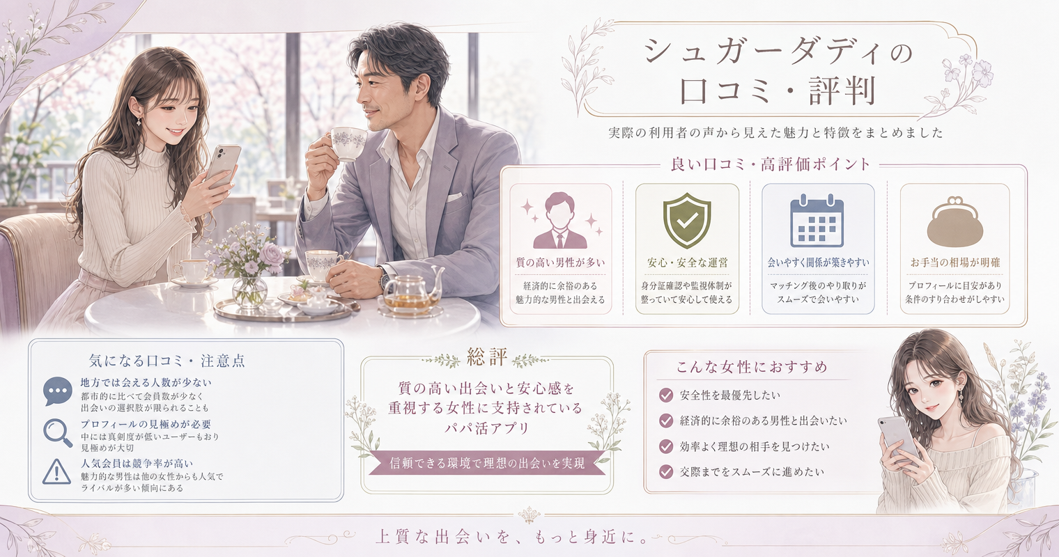 シュガーダディの口コミ・評判