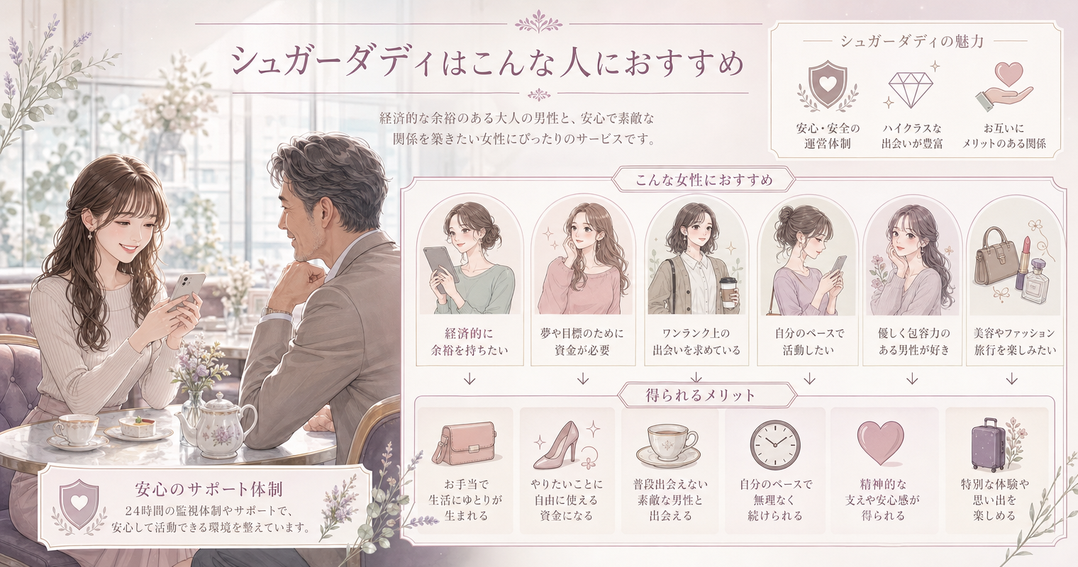 シュガーダディはこんな人におすすめ